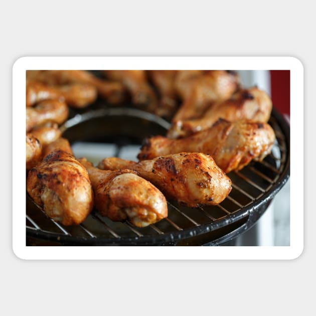 Grilled spiced drumsticks Sticker by naturalis